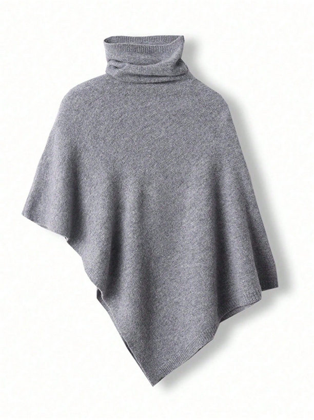 Gray poncho on a white background